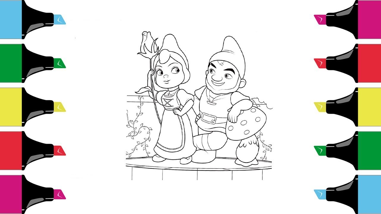 Download Sherlock Gnomes Coloring pages For Kids| Coloring Gnomeo and Juliet For children