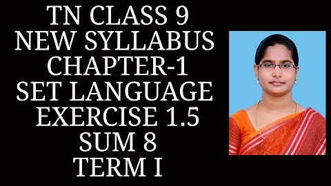 9th std maths chapter-1 set language | Exercise 1.5 (8th sum)| Samacheer year 2020-2021