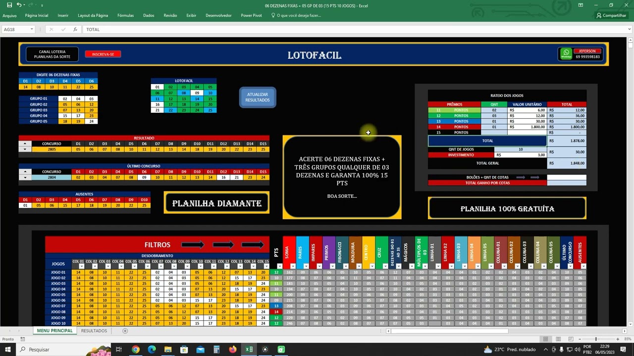 Pacote com 45 Planilhas Jogos, Torneios, Concursos e Sorteios - Planilhas  Prontas