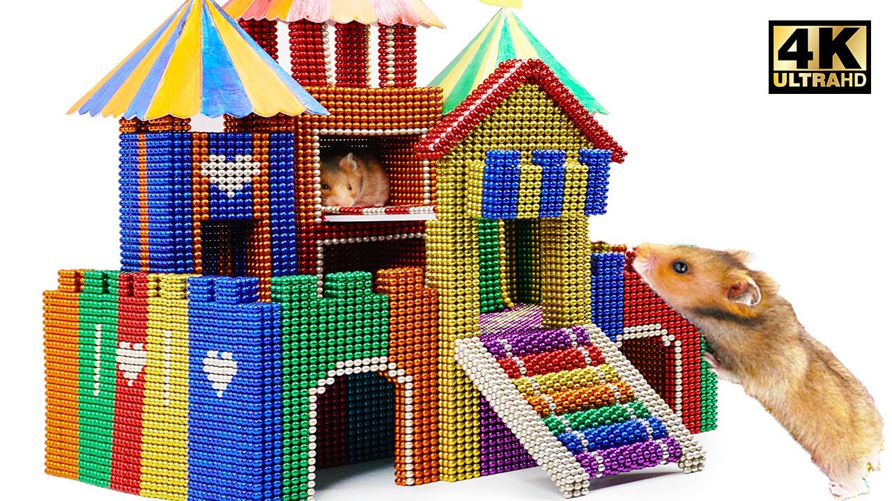 DIY How To Build Castle for Hamster From Balls ( Satisfying