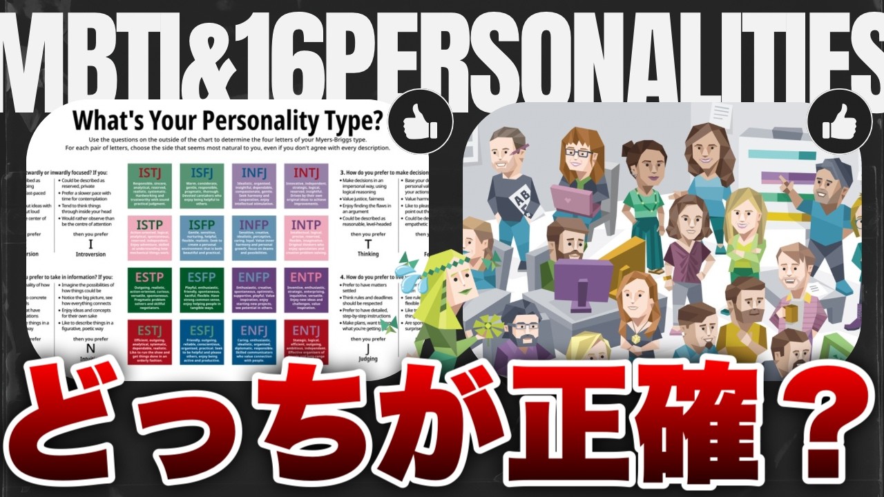 【検証】MBTI診断と16パーソナリティの違いとは？信頼性を比較してみた
