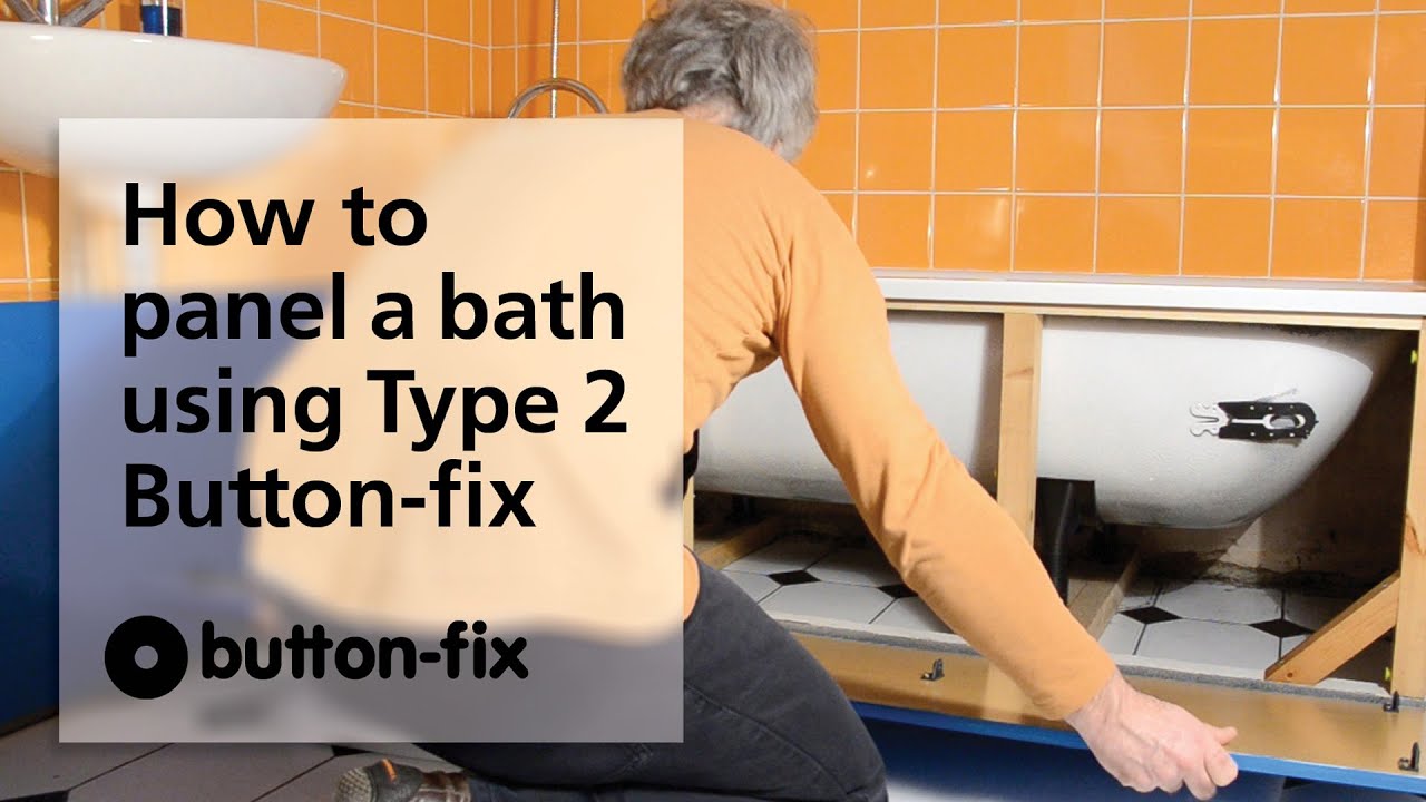 How to install a bath panel using Button-fix - YouTube