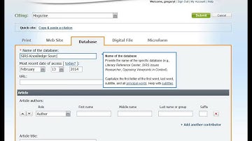Citing a magazine or newspaper from a database using Noodletools