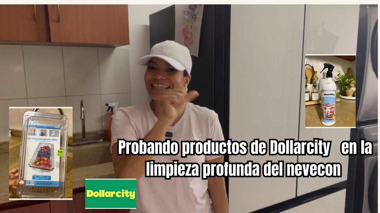limpieza PROFUNDA DE MI nevera NEVECON✨con producto DE TIENDAS DOLLARCITY