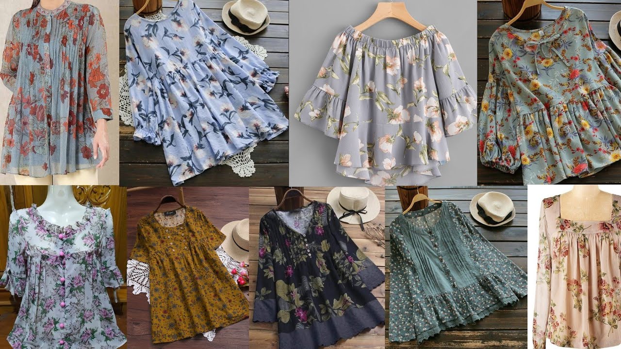 Printed Top Designs For Girls | Floral Print Top Designs | Jeans top ...