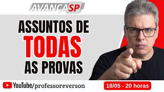 🔥 Live 203 - Banca Avança-SP: Os assuntos que NUNCA saem das provas #concursopublico #avançasp