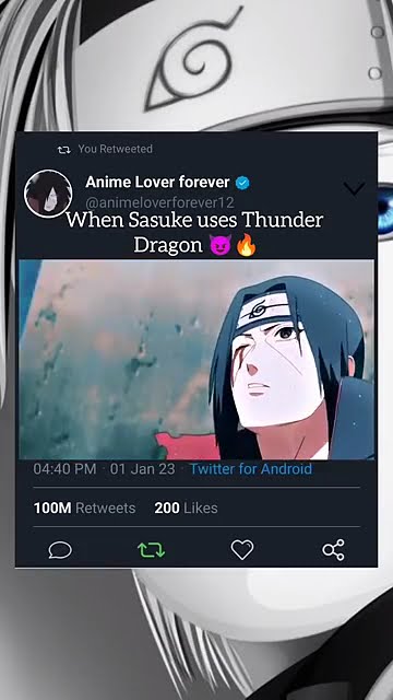 Sasuke Uchiha used thunder Dragon