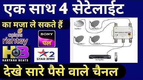DiseqC switch को कैसे यूज करे ? How to Use Diceqswitch ? 4 सेटेलाईट एक setbox में कैसे चलाये।