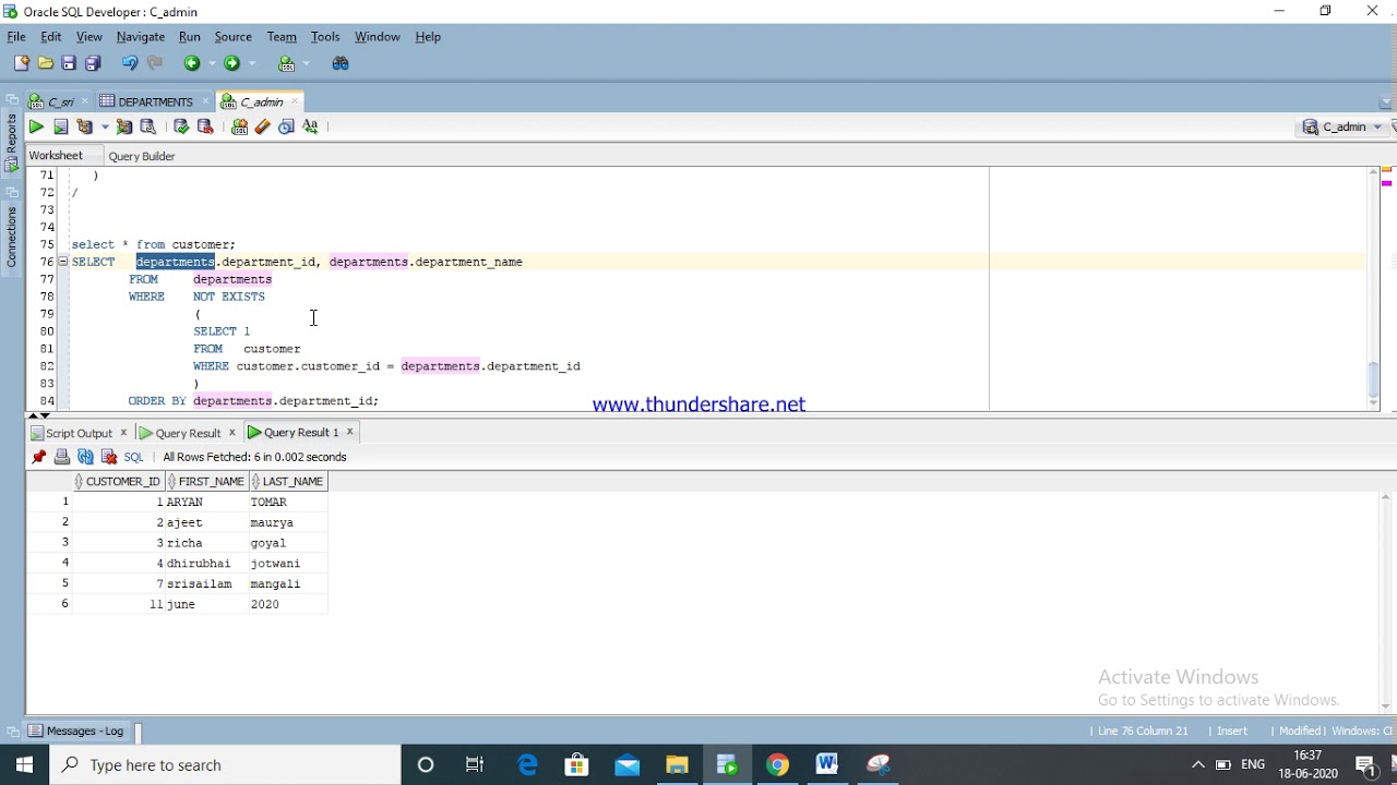 Oracle Anti Join 28 - YouTube