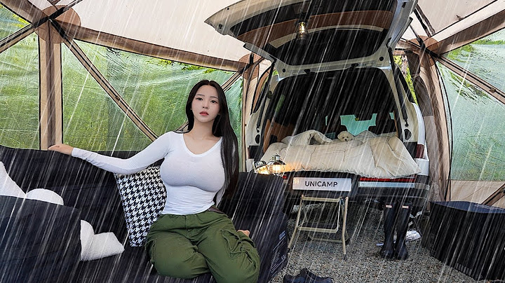 ☔Camping in Heavy Rain with Luxury Car Tent | Nature & Rain ASMR