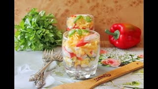 Салат коктейль с крабовыми палочками