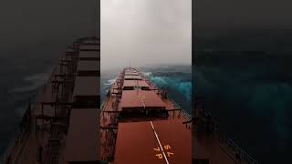 Ship Caught in Cyclone Battles Ferocious Waves. PART 1👈 #ship #ocean #storm #waves #viral #dangerous