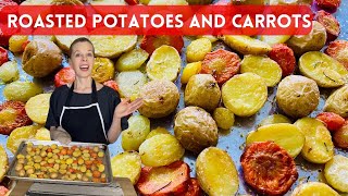 These Roasted Potatoes and Carrots are SO Delicious! EASY Dinner Recipe
