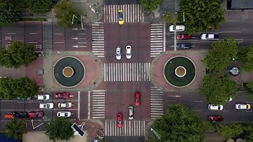 ROYALTY FREE VIDEO | city busy traffic intersection time lapse