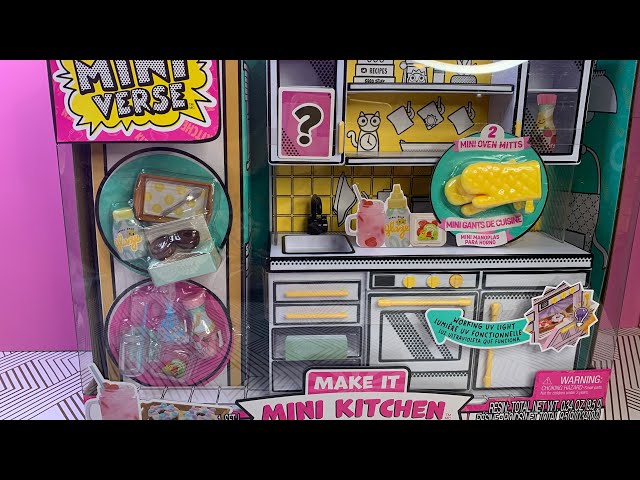 Unboxing the MINIVERSE Make it Mini Kitchen! With working UV Light! ❤️🥤🍰 # miniverse #toyunboxing 