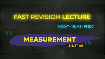 MDCAT Physics Revision Lecture Unit-1 Measurement