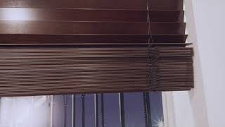 Cedar Venetians - 60mm Slats - Custom Stained & Somfy Motorised