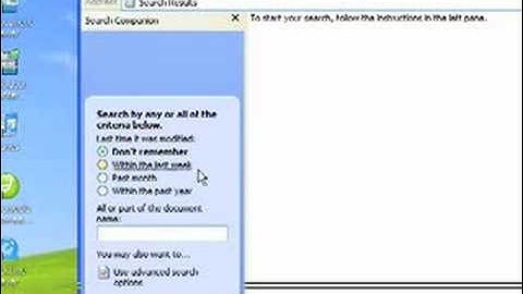 Searching for Files on Windows XP