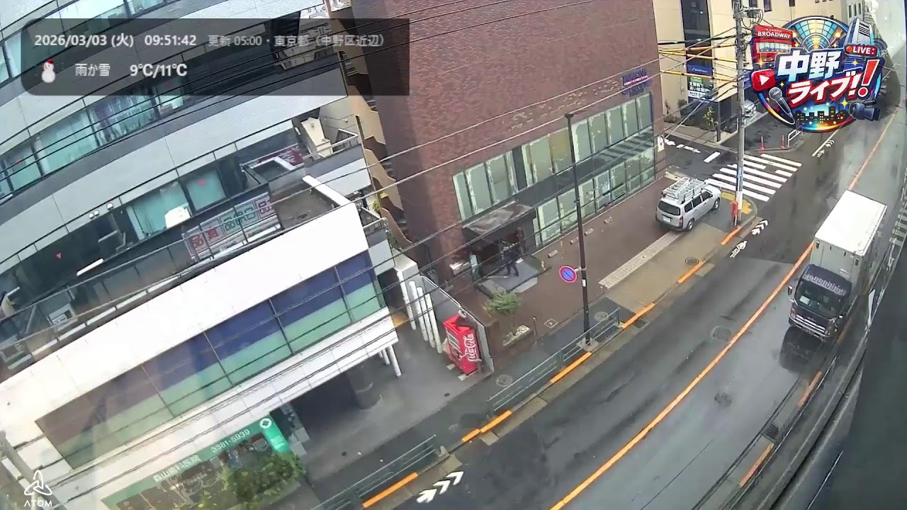 【LIVE】中野区お天気確認ライブ(大久保通り)/眠れない夜に/TOKYO Nakano Okubo Street  LIVE CAM