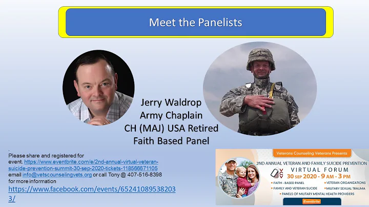 Meet the Panelist "Chaplain Jerry Waldrop (Army Re...