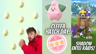 ✨Cleffa Hatch Day In Pokemon Go! Shadow Entei Raids and More In Pokemon Go!✨