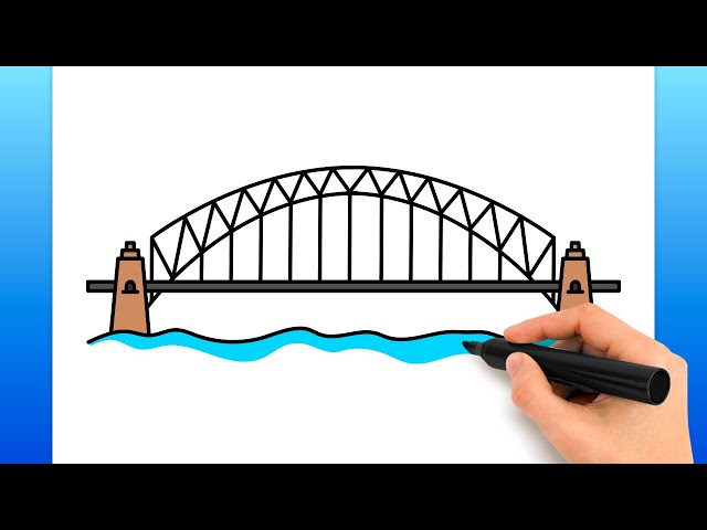 Bridge Rivals Drawing Arch Bridge Drawing For Kids