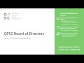 June 13 2023  opsc board of directors meeting