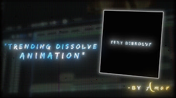 Trending Smooth Text Dissolve Animation Tutorial + Free Project File(PJF) | After Effects Tutorial