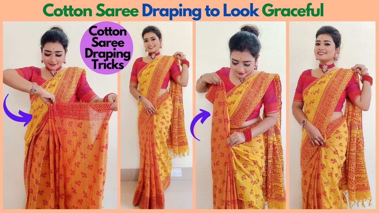 How to Drape Cotton Saree Perfectly in 5 Mins  Easy Saree Draping Tutorial  - video Dailymotion