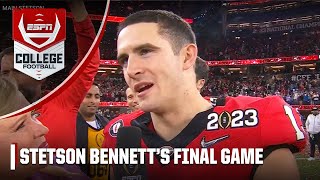 Stetson Bennett lost for words after emotional BACK-TO-BACK Championship 🏆 | ESPN College Football