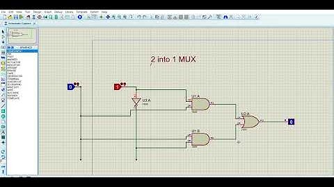 2 into 1 mux   Proteus 8 Professional   Schematic