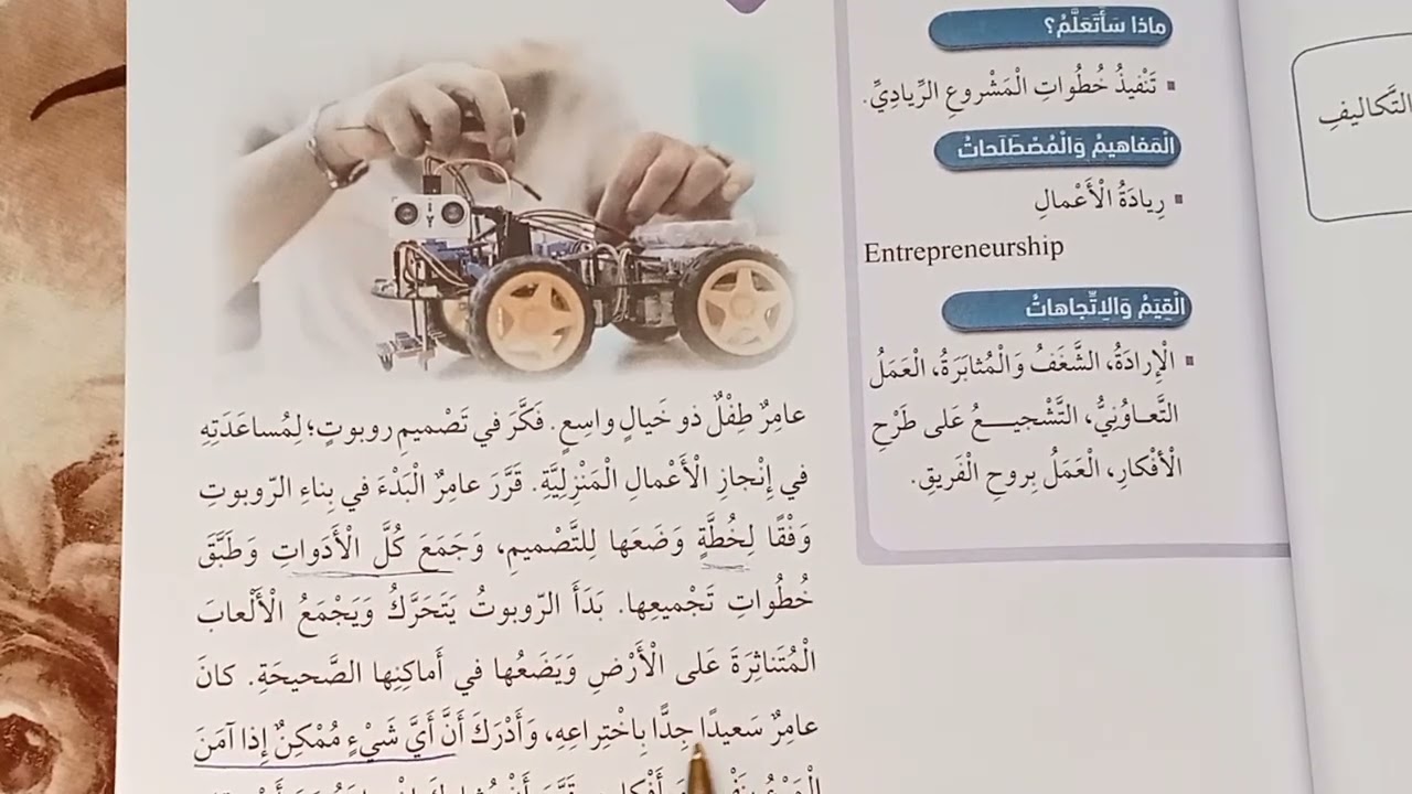 #مهني_خامس_منهاج_جديد_تنفيذ_المشروع_الريادي_شرح_وحل