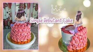 Lady Back Cake Design | Simple Debutant Cake | 18th Birthday Cake Ideas