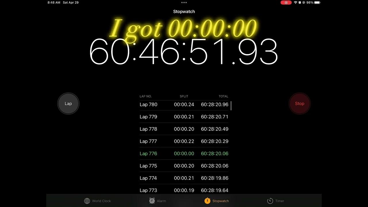 Fastest time to start and stop a stopwatch? YouTube