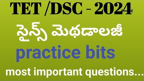 AP TET |apdsc|TStet| tsdsc| science methodology practice bits| science methodology for apdsc 2024|