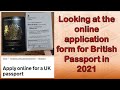 British Passport Online Application in October 2021