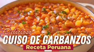 Delicioso GUISO DE GARBANZOS - AJÍ DE PATAS | Receta Peruana