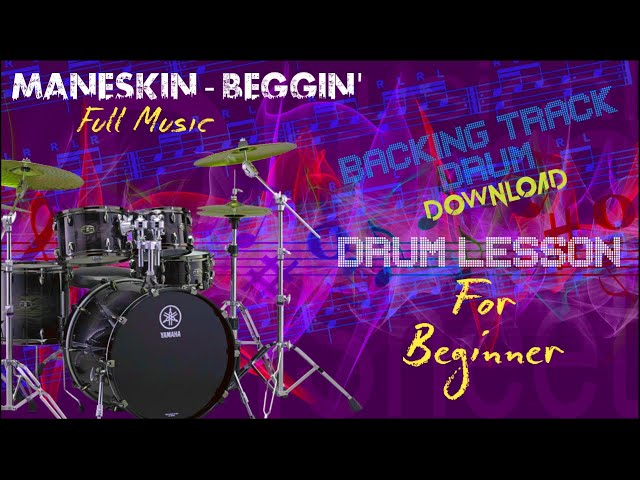 Maneskin - Beggin Drum Score | Drumless | Partitur Drum | Not Balok Drum | Drum Sheet © MDS class=