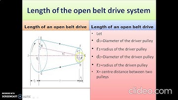 Length of  open belt drive system