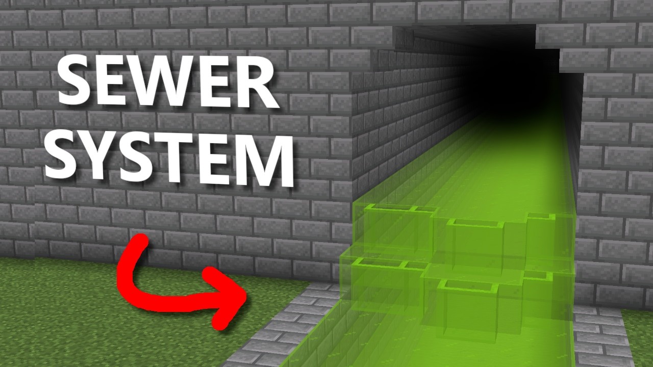 Minecraft: 15+ Sewer System Build Hacks! - YouTube