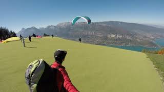 Annecy Paragliding Take Off Site 092018 - Col De La Forclaz Annecy France