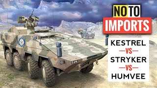 TATA Kestrel vs US Stryker & Humvee | No To Imports - DRDO Kestrel Vs US Stryker