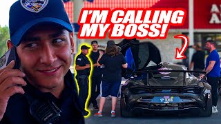 VEGAS COP CALLS HIS BOSS ONCE HE SEES OUR SUPERCARS *you wouldnt believe what he drives*