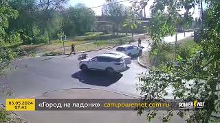 ДТП (сбит мотоциклист г. Волжский) ул. К. Маркса - ул. Свердлова 03-05-2024 07-43