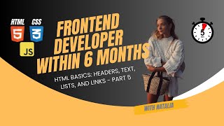Frontend Developer within 6 months - Basic HTML Elements - Part 5