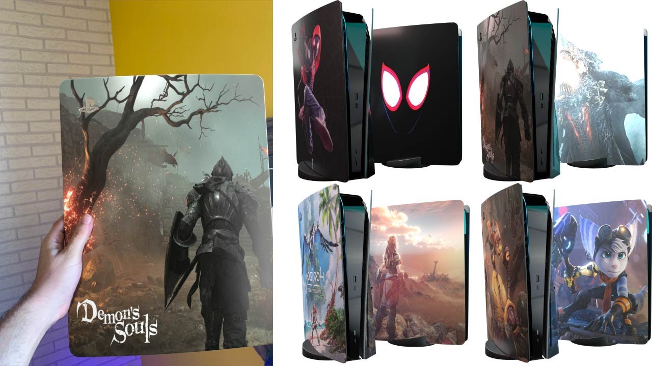 PlayStation 5 Custom Plates by Limited Five / Demon's Souls / Horizon