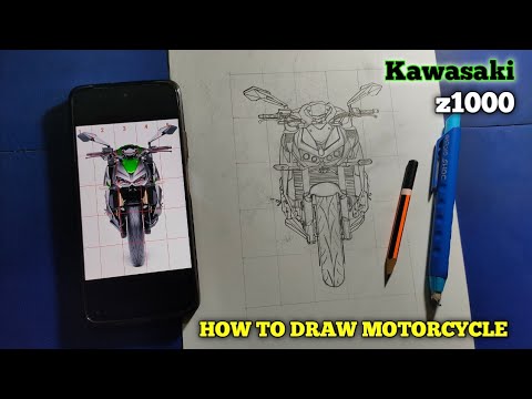 How to draw bike easy