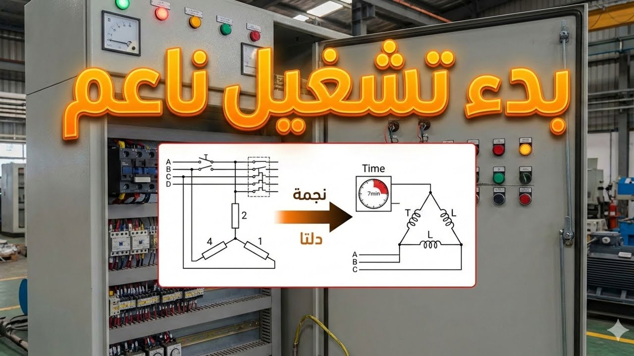 كيف تحمي محركك من التيار العالي عند البدء؟ شرح دائرة بدء نجمة-دلتا خطوة ...