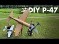 Flying 8-foot P-47 Thunderbolt 😲 made from Foamboard