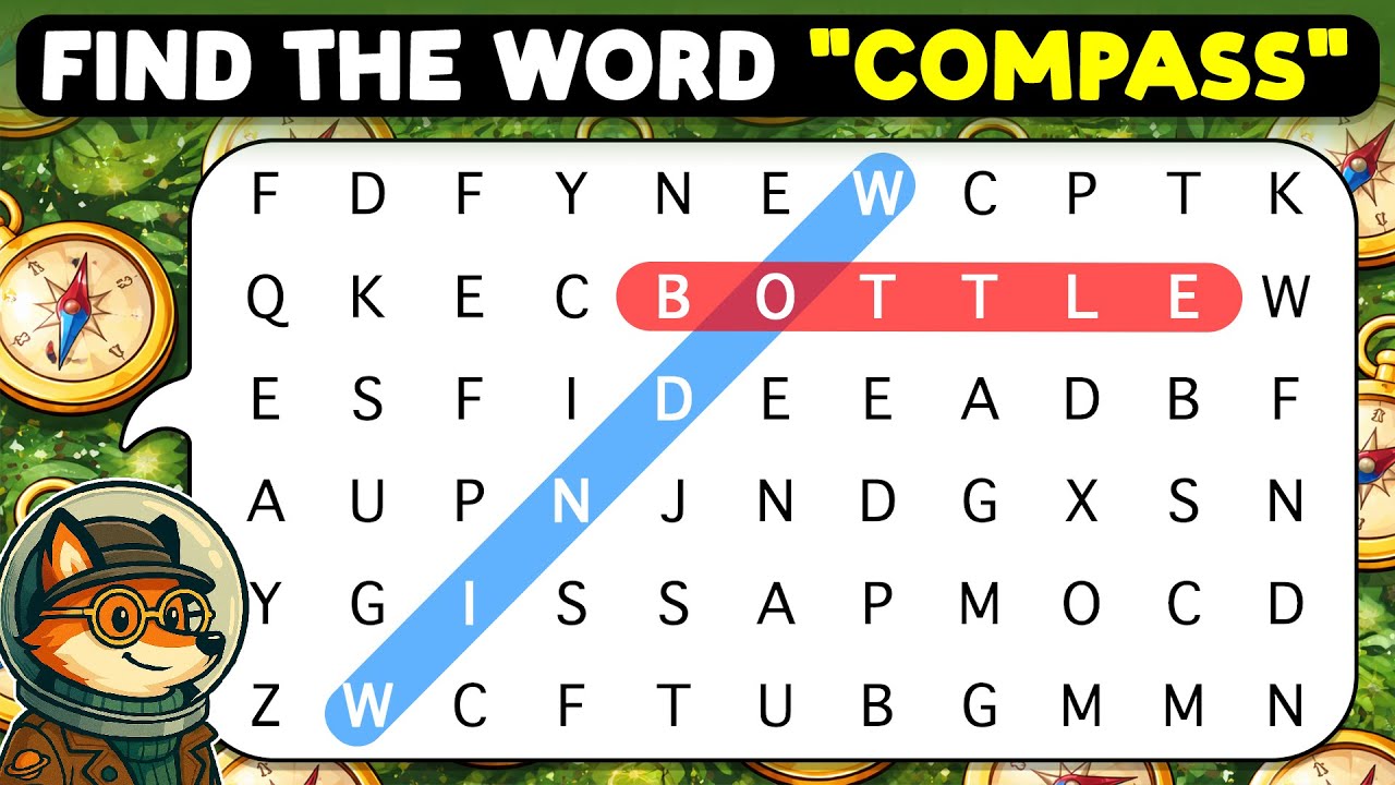 🦊🔍 Word Search Puzzle | Categories: Cities Sports Desert 🔎🦊 | Word Search Puzzle